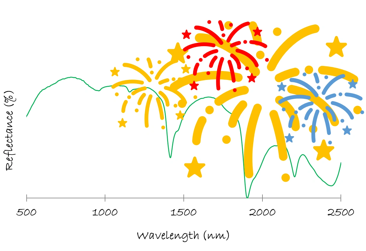 Spectralucation July Why Are Plants Green Graph